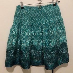 Blue pattern skirt